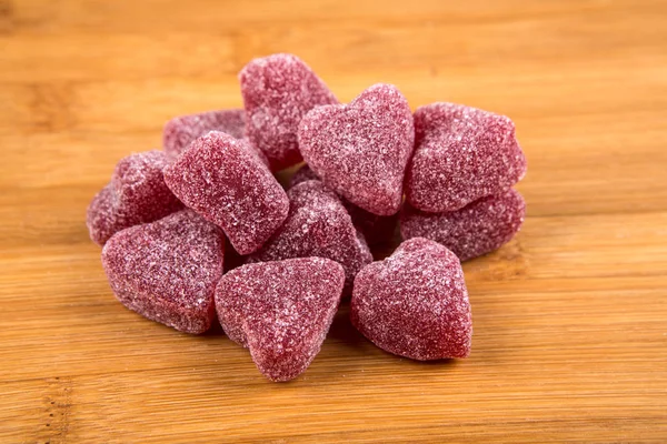 Żelkowych cukierków w kształcie serca — Zdjęcie stockowe