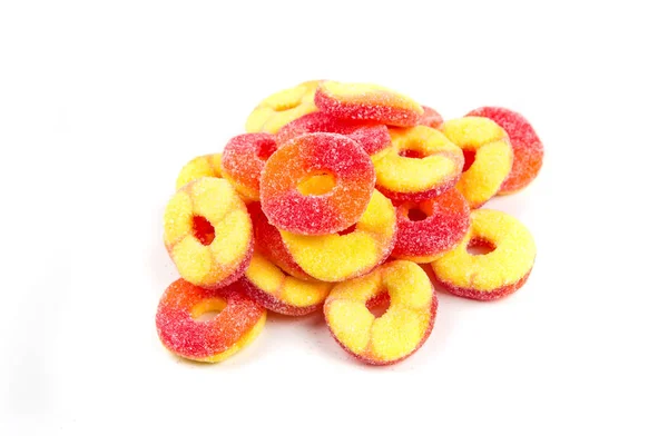 Peach flavored gummy candy — Stock Photo, Image