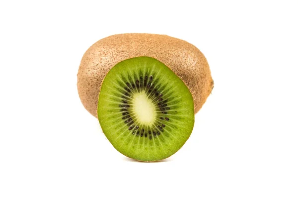 Kiwi entero y cortado maduro — Foto de Stock