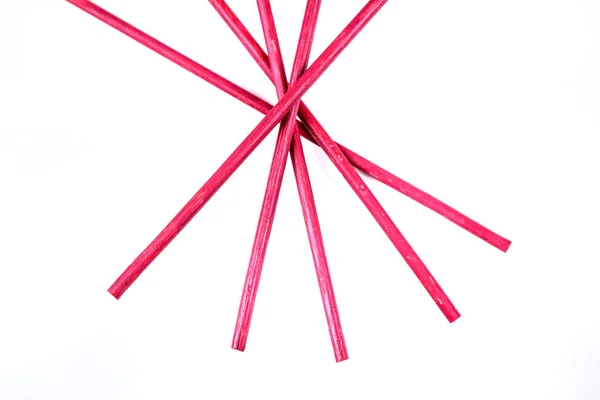 Red sticks arranged — Stock Photo, Image