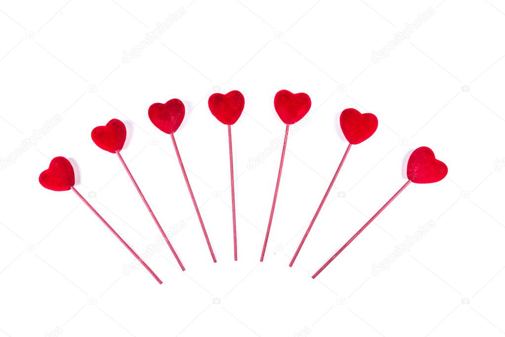 Valentine hearts on sticks — Stock Photo © Ecummings00 136852634