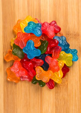 Şeker ücretsiz sakızlı kelebekler