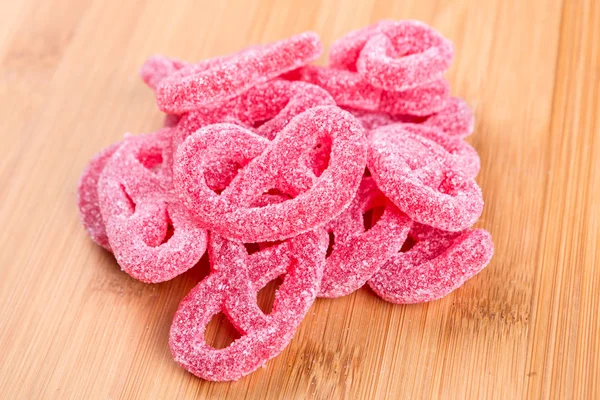 Pretzels de gelatina con sabor a fruta — Foto de Stock
