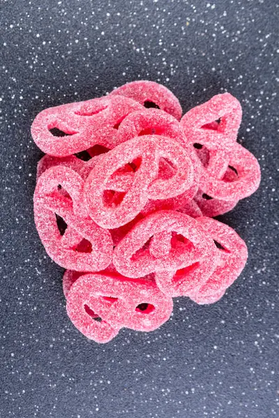 Fruktsmak gelé pretzels — Stockfoto