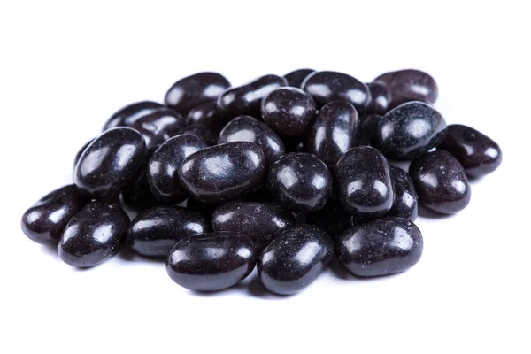 Pile of black jelly candies — Stock Photo, Image