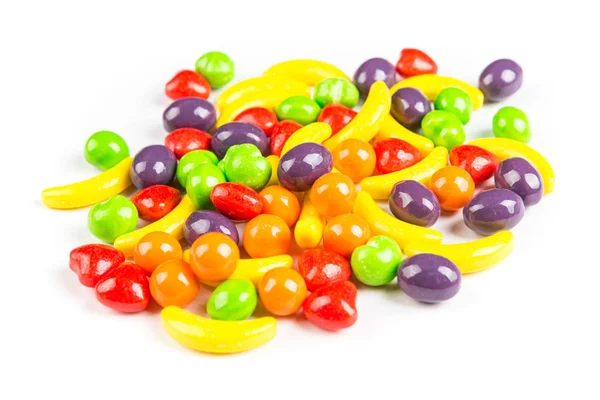 Mucchio di caramelle a forma di frutta — Foto Stock