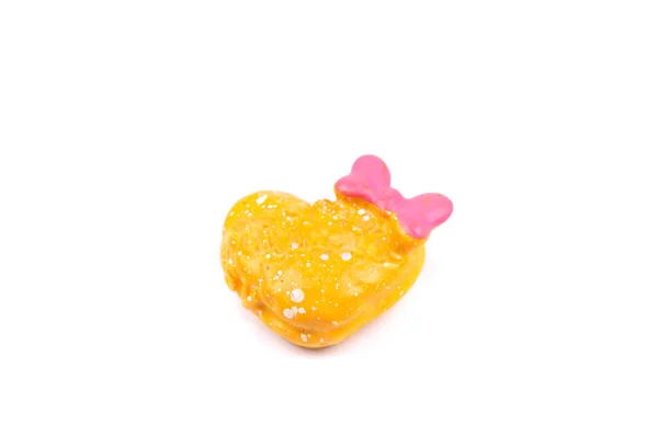 Childs Zabawki Plastikowe Jedzenie Formowane Skali Wypełnione Urządzone Ciasto Łukiem — Zdjęcie stockowe