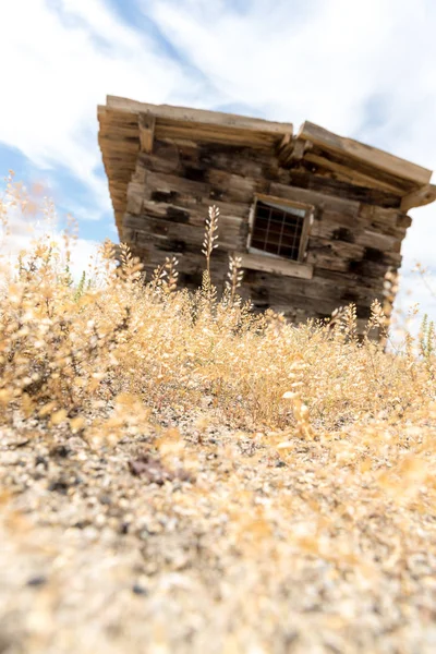 Old Wooden Railroad Tie Mining Building Sulphur Nevada — Stock Photo, Image