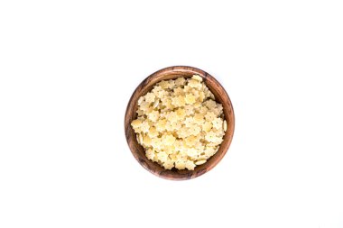 Bir avuç dolusu yıldız biçimli kurutulmuş makarna.