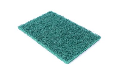 Dikdörtgen yeşili süngerler kaba saba fırçalama gücüyle yıkanır