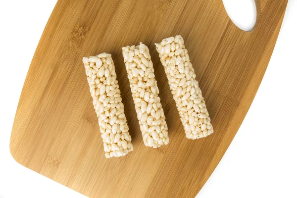 Several Puffed Plain Rolled Rice Snacks — 스톡 사진