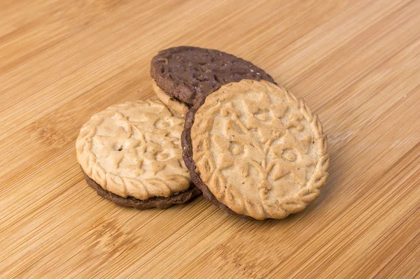 Several Tasty Hispanic Sandwich Snack Cookies Stacked Together — 스톡 사진