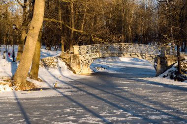 Kışlıklar Gatchina Saint-Petersburg, Rusya Federasyonu yanındaki parkta