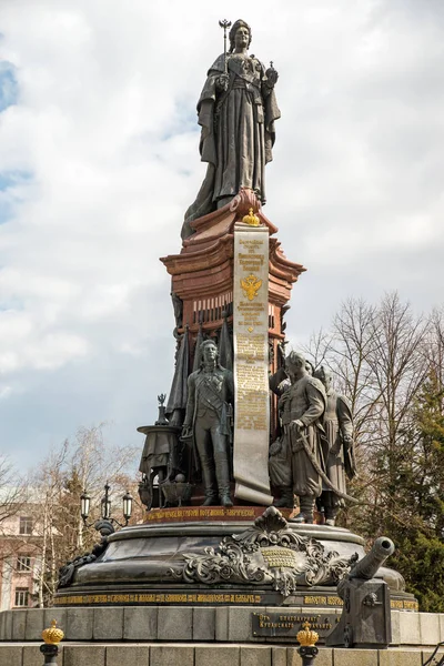 Пам'ятник імператриця Катерина друга в Краснодарі — стокове фото