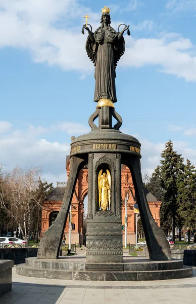 Памятник Святой Екатерины в Краснодаре — стоковое фото