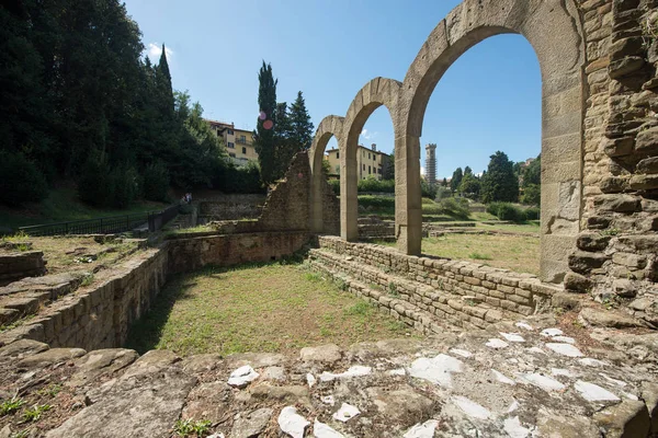 Fiesole Merkezi, Floransa yanındaki küçük kasaba Antik Roma amphiteatre
