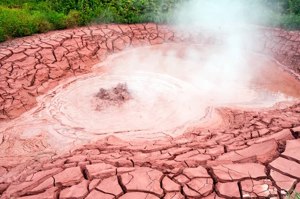 Kronotsky yedekte Geysers Vadisi içinde fumaroles