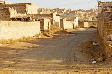 Çöl kale vahasında Siwa Mısır'daki Shali
