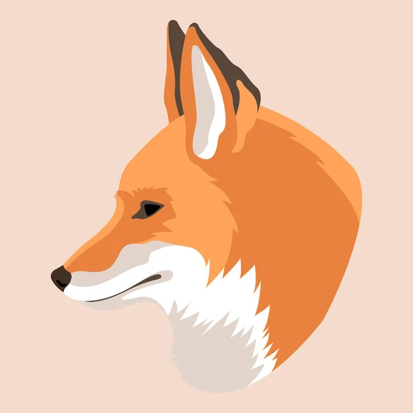 Fox head vector stil platt — Stock vektor