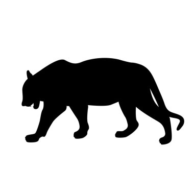 Kaplan siyah illüstrasyon siluet vektör