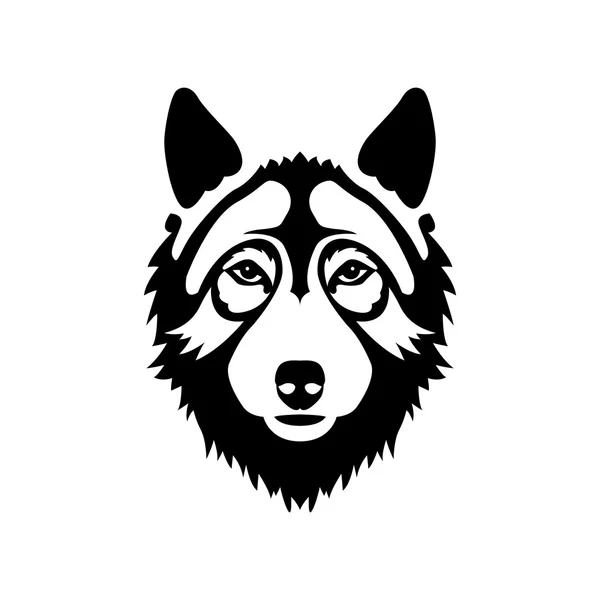 Wolf Kopf Vektor Illustration Stil flach — Stockvektor