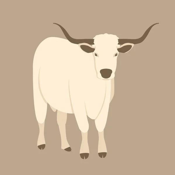 Bull vector illustration style Flat — Stock Vector