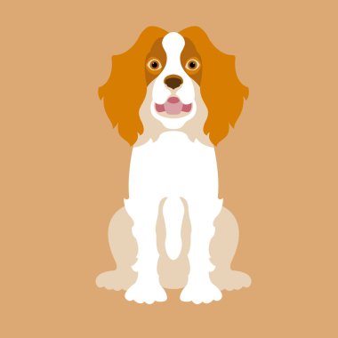 köpek yavrusu vektör çizim düz stil 