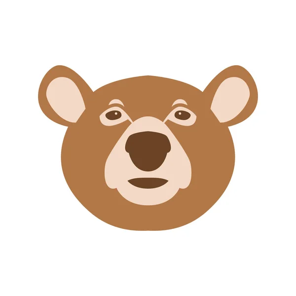 Bear head face  cartoon  vector illustration — Stock Vector