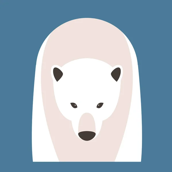 Ilustração do vetor de cabeça de urso polar — Vetor de Stock