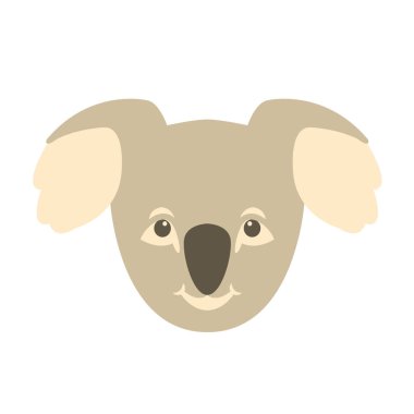 Koala ayısı vektör çizim kafa 