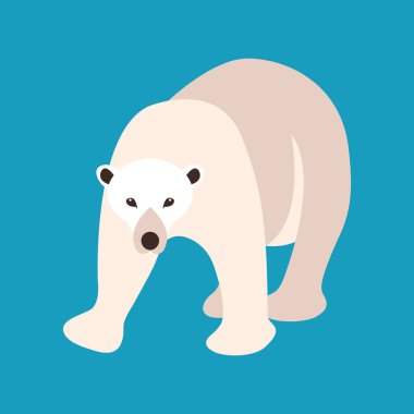 Kutup vektör çizim tarzı düz ayı