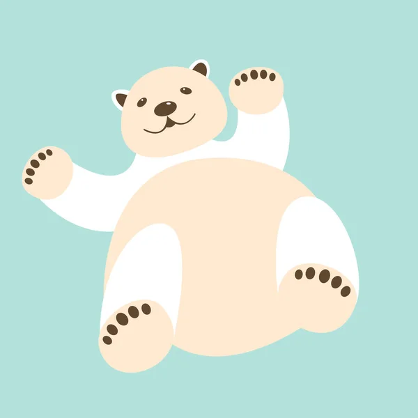 极地熊矢量插画风格平 — 图库矢量图片