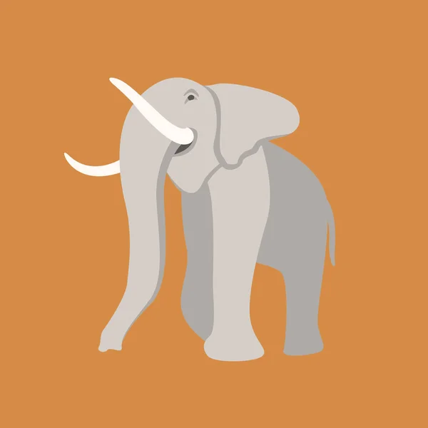 Elefante vettore illustrazione stile piatto — Vettoriale Stock