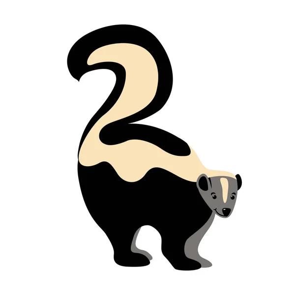 Skunk vector ilustración estilo plano — Archivo Imágenes Vectoriales