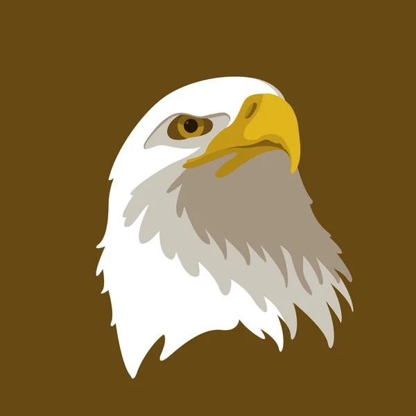 Eagle hoofd vector illustratie stijl Flat — Stockvector