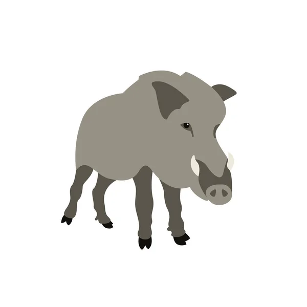 Wildschweinvektor Illustration Stil flach — Stockvektor