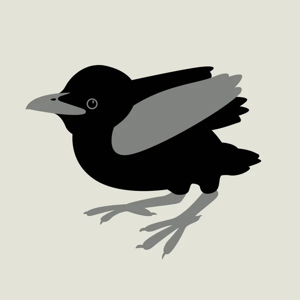 Bebé Raven vector ilustración — Vector de stock
