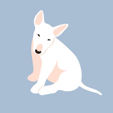 Boğa korkunç köpek yavrusu vektör çizim 