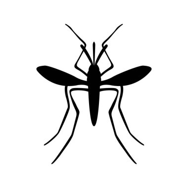 Sivrisinek siluet siyah