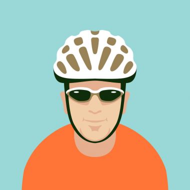 adam baş vektör çizim tarzı düz