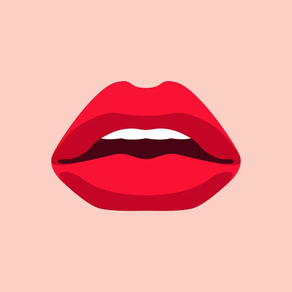 Şekil Stili düz dudaklar vektör — Stok Vektör