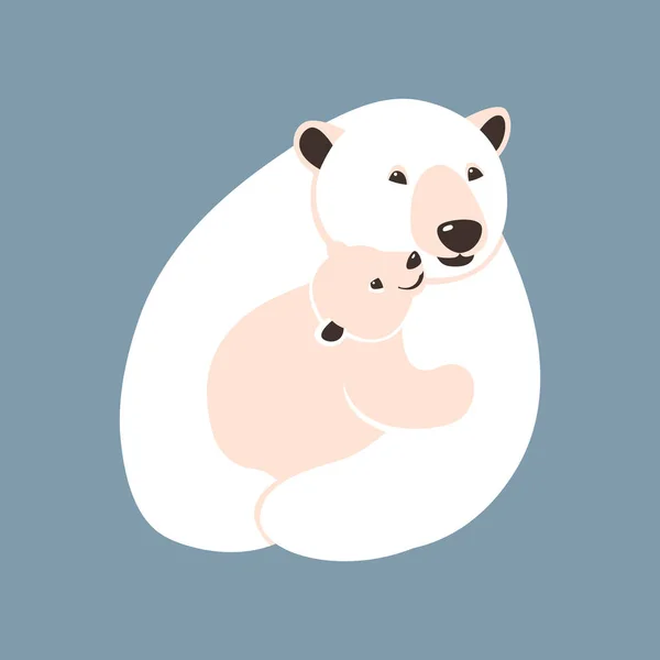 Πολική αρκούδα διανυσματικά εικονογράφηση στυλ επίπεδης — Διανυσματικό Αρχείο