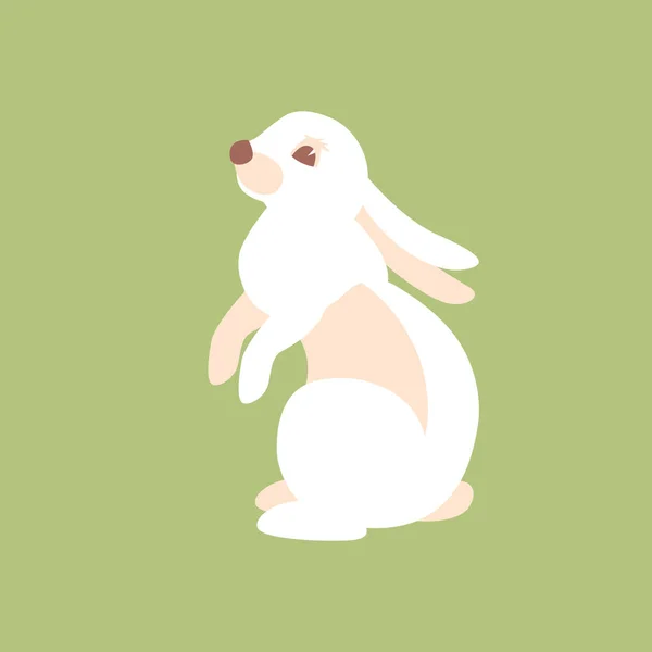Tavşan vektör çizim tarzı düz — Stok Vektör