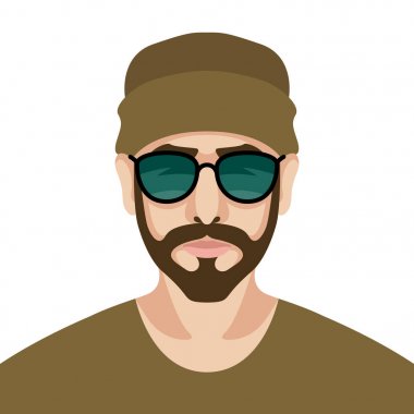  örme kap vektör çizim erkekte 