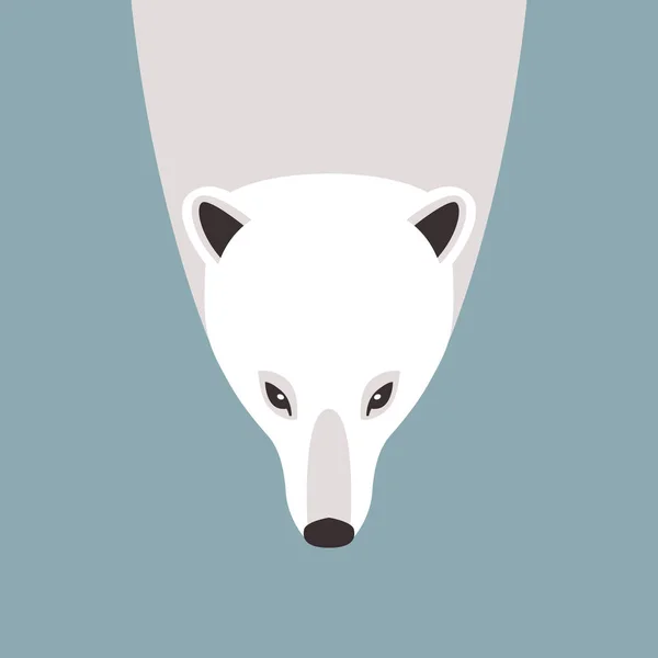 Polar urso vetor ilustração estilo plano — Vetor de Stock