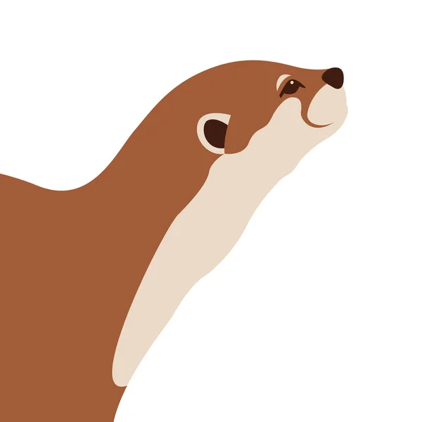 Nutria vector ilustración estilo plano — Vector de stock