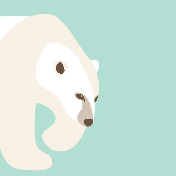 Polar bear vektor illustration stil platt — Stock vektor
