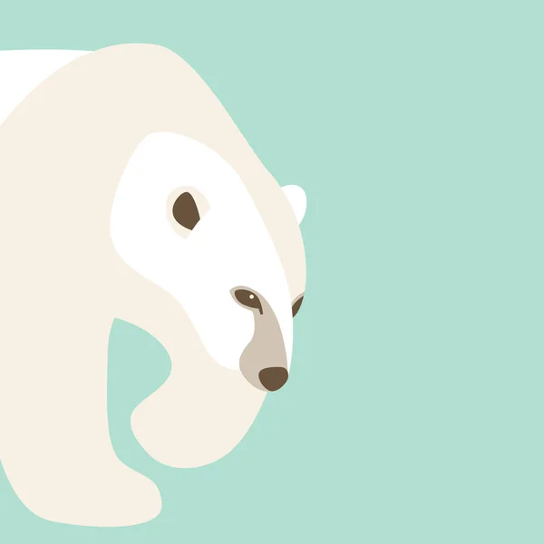 Oso polar vector ilustración estilo plano — Vector de stock