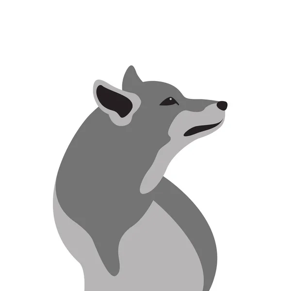 Lobo vector ilustración estilo plano — Archivo Imágenes Vectoriales