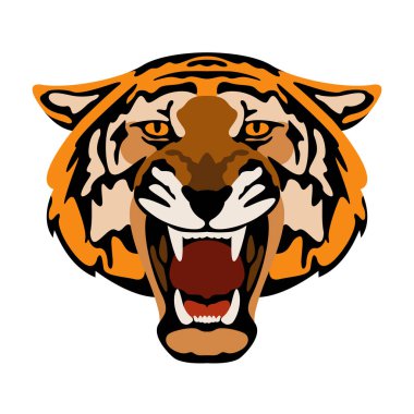 Kaplan baş yüzey vektör çizim stili düz 